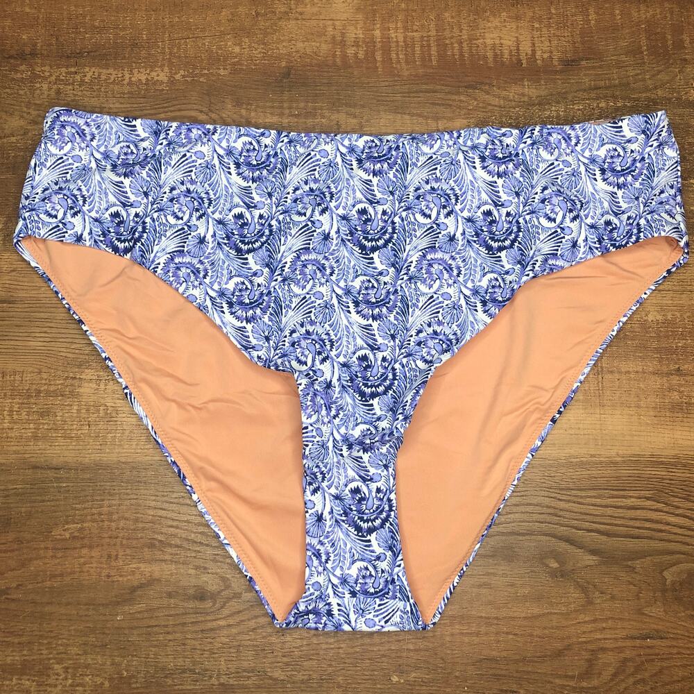 J Crew High Rise Bikini Swim Bottom Size 2X Dandelion Swirl Floral BH496 NWT
